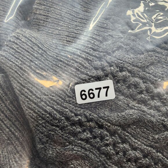 Womens Gray American Eagle Outfitters Knit Sweater Round Neck 3/4 Sleeve Size M - Picture 11 of 11